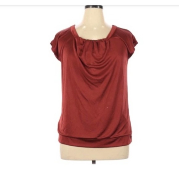 Mossimo Supply Co. Tops - M Mossimo Red Pleated Shirt Blouse Top Valentine's
